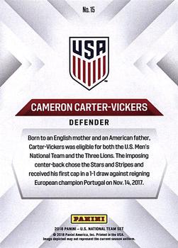 2018 Panini Instant US Soccer National Team Collection #15 Cameron Carter-Vickers Back