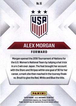 2018 Panini Instant US Soccer National Team Collection #16 Alex Morgan Back