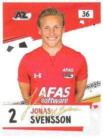 2019 Albert Heijn Eredivisie Voetbalplaatjes #36 Jonas Svensson Front
