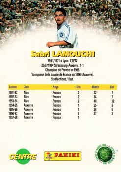 1998-99 Panini Foot Cards 98 #5 Sabri Lamouchi Back