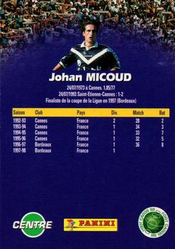 1998-99 Panini Foot Cards 98 #23 Johan Micoud Back