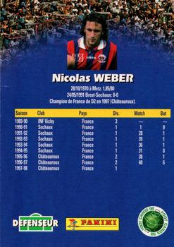 1998-99 Panini Foot Cards 98 #38 Nicolas Weber Back