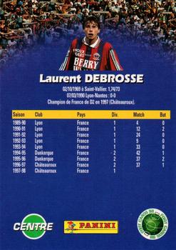 1998-99 Panini Foot Cards 98 #41 Laurent Debrosse Back