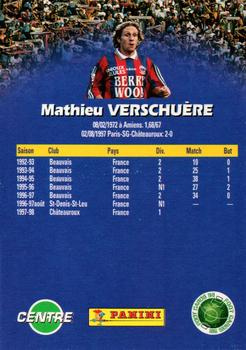 1998-99 Panini Foot Cards 98 #43 Mathieu Verschuere Back