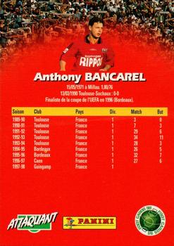1998-99 Panini Foot Cards 98 #53 Anthony Bancarel Back