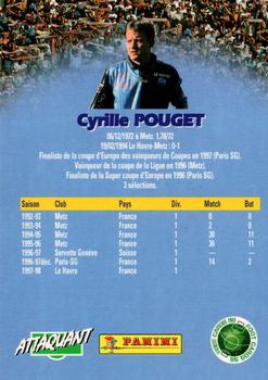 1998-99 Panini Foot Cards 98 #59 Cyrille Pouget Back