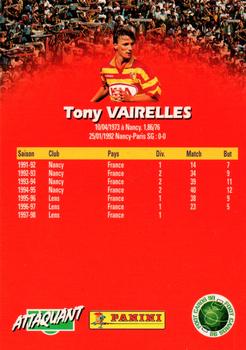 1998-99 Panini Foot Cards 98 #71 Tony Vairelles Back