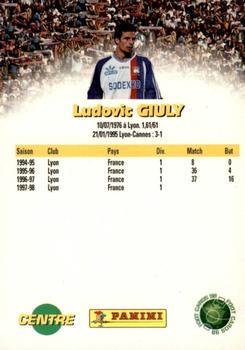 1998-99 Panini Foot Cards 98 #77 Ludovic Giuly Back