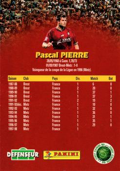 1998-99 Panini Foot Cards 98 #92 Pascal Pierre Back