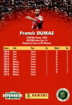 1998-99 Panini Foot Cards 98 #101 Franck Dumas Back