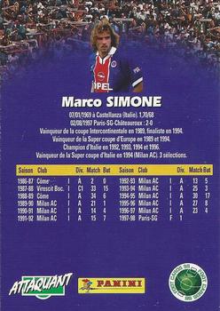 1998-99 Panini Foot Cards 98 #131 Marco Simone Back
