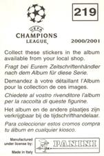 2000-01 Panini UEFA Champions League Stickers #219 Thorsten Fink Back