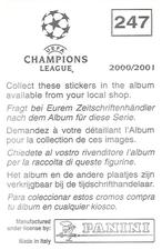 2000-01 Panini UEFA Champions League Stickers #247 Kaba Diawara Back