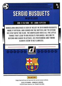 2018-19 Donruss #4 Sergio Busquets Back