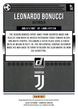 2018-19 Donruss #14 Leonardo Bonucci Back