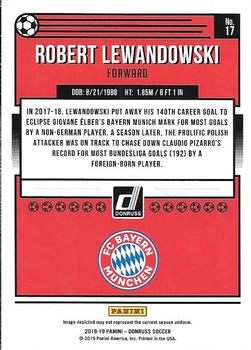 2018-19 Donruss #17 Robert Lewandowski Back