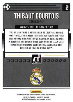 2018-19 Donruss #32 Thibaut Courtois Back