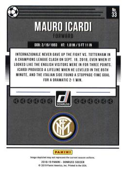2018-19 Donruss #33 Mauro Icardi Back