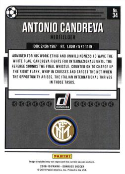 2018-19 Donruss #34 Antonio Candreva Back