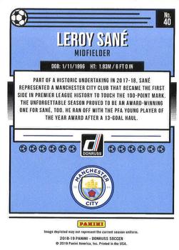 2018-19 Donruss #40 Leroy Sane Back