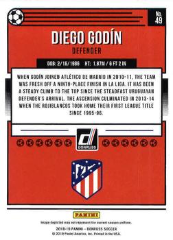 2018-19 Donruss #49 Diego Godin Back
