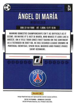 2018-19 Donruss #54 Angel Di Maria Back