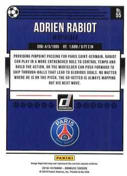 2018-19 Donruss #55 Adrien Rabiot Back