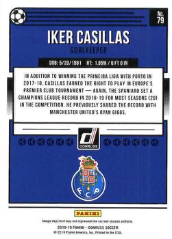 2018-19 Donruss #79 Iker Casillas Back