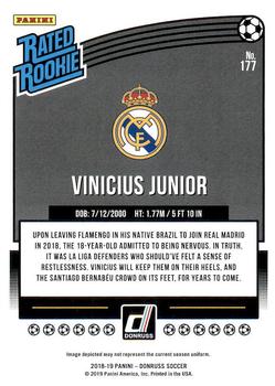2018-19 Donruss #177 Vinicius Junior Back