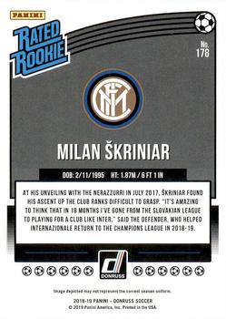 2018-19 Donruss #178 Milan Skriniar Back