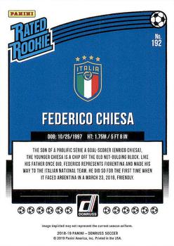 2018-19 Donruss #192 Federico Chiesa Back