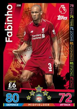 2018-19 Topps Match Attax Premier League #208 Fabinho Front