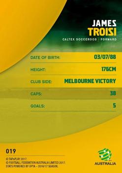 2017-18 Tap 'N' Play Football Australia #019 James Troisi Back