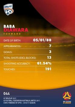 2017-18 Tap 'N' Play Football Australia #044 Baba Diawara Back