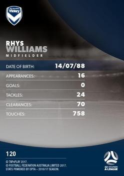 2017-18 Tap 'N' Play Football Australia #120 Rhys Williams Back