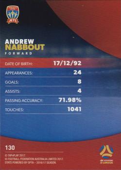 2017-18 Tap 'N' Play Football Australia #130 Andrew Nabbout Back