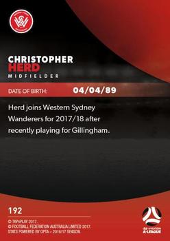 2017-18 Tap 'N' Play Football Australia #192 Christopher Herd Back
