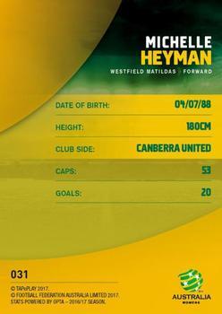 2017-18 Tap 'N' Play Football Australia - Silver #031 Michelle Heyman Back