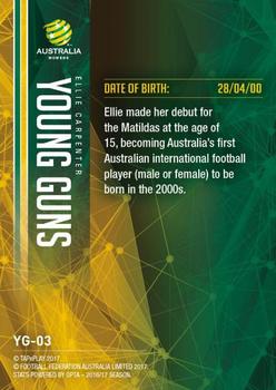 2017-18 Tap 'N' Play Football Australia - Young Guns #YG-03 Ellie Carpenter Back