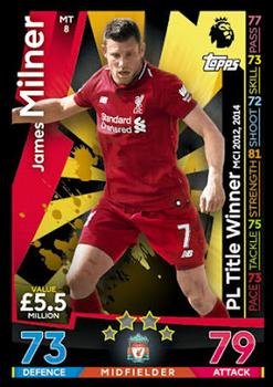 2018-19 Topps Match Attax Premier League - MT Cards #MT8 James Milner Front