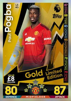 2018-19 Topps Match Attax Premier League - Gold Limited Edition #LE4G Paul Pogba Front