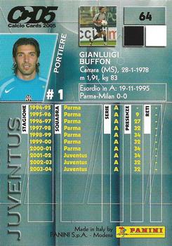 2005 Panini Calcio #64 Gianluigi Buffon Back
