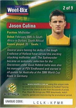 2007 Weet-Bix Socceroos #2 Jason Culina Back