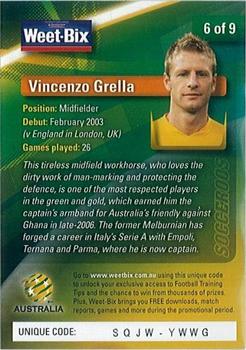 2007 Weet-Bix Socceroos #6 Vincenzo Grella Back