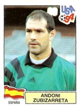 1994 Panini World Cup (International, Black Backs) #187 Andoni Zubizarreta Front