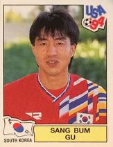 1994 Panini World Cup (International, Black Backs) #213 Gu Sang-bum Front