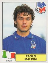 1994 Panini World Cup (International, Black Backs) #307 Paolo Maldini Front