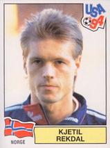 1994 Panini World Cup (International, Black Backs) #352 Kjetil Rekdal Front