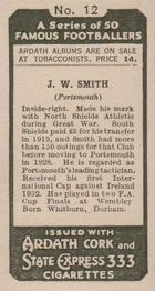 1934 Ardath Famous Footballers #12 John William Smith Back