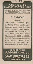 1934 Ardath Famous Footballers #49 Eddie Hapgood Back